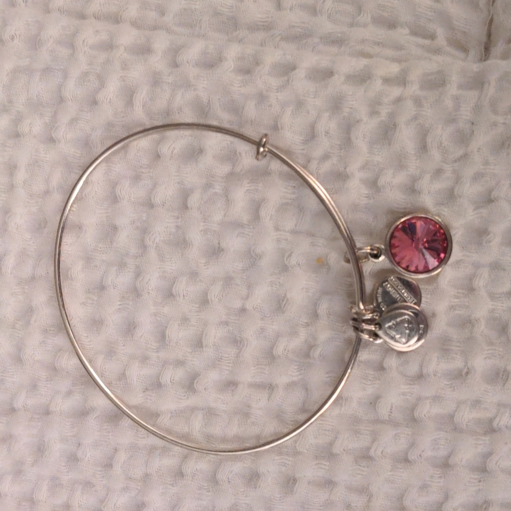 Alex and Ani pink gem bracelet
